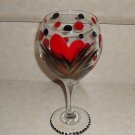Lucky Love Balloon Wine Glass HAND PAINTED