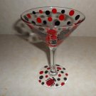 Lucky Lady Martini Hand Painted Glass