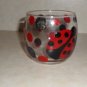 Ladybug Votive Vase Hand Painted