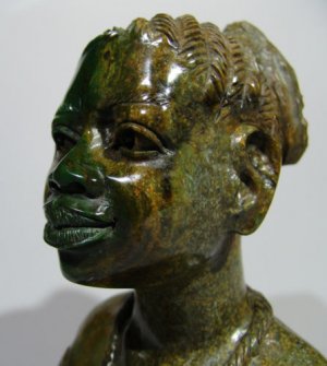 "Ambuya" Shona Verdite Art Sculpture ~S.Witty Zimbabwe!