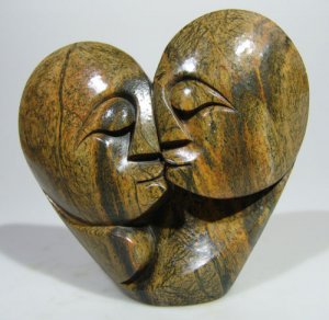 "Two Lovers" Shona Stone Sculpture from Zimbabwe!