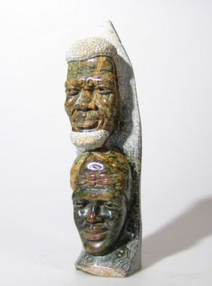 "Chief & Wife Totem" Shona Art Sculpture from Zimbabwe!