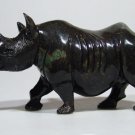 "African Rhino" Cobalt Stone Shona Art Sculpture, Hand Carved in Zimbabwe!