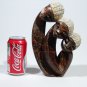 "Family of Three" Serpentine Shona Stone Sculpture Hand Carved in Zimbabwe!