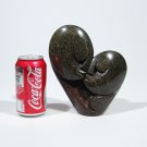 "Two Lovers" Serpentine Shona Stone Sculpture by CUTH Hand Carved in Zimbabwe!