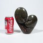 "Two Lovers" Serpentine Shona Stone Sculpture by CUTH Hand Carved in Zimbabwe!