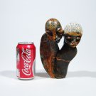 "Lady & Man" Abstract Serpentine Shona Stone Sculpture Hand Carved in Zimbabwe!