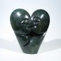 "Lovers Kissing" Serpentine Shona Stone Sculpture Hand Carved ~Zimbabwe !