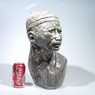 "Shona Tribal Warrior Chief" Cobalt Stone Sculpture Hand Carved in Zimbabwe!