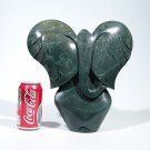 "African Elephant" Abstract Serpentine Stone Art Handmade in Zimbabwe by Cuth