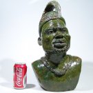 "Shona Chief" Verdite Shona Stone Sculpture Hand Carved - Zimbabwe! (Stewart N.)