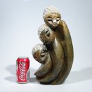 "Family Reunion" Serpentine Shona Stone Sculpture Hand Carved Art from Zimbabwe!