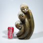 "Family Reunion" Serpentine Shona Stone Sculpture Hand Carved Art from Zimbabwe!