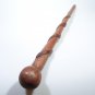 Snake Design Mukwa Wood Zulu Knob Kerrie Walking Stick Cane Handmade ` Zimbabwe!