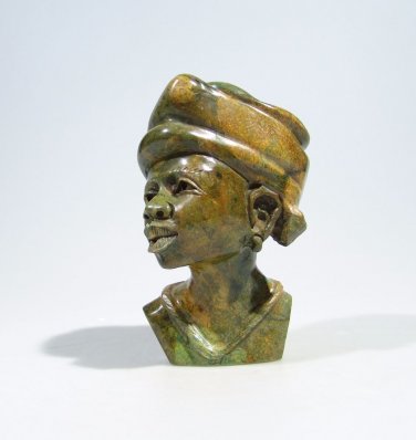 "Shona Lady"  Verdite Shona Stone Sculpture Hand Carved in Zim!babwe!
