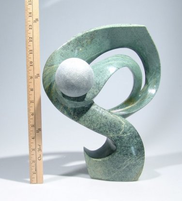 "Dancing in Time" Abstract Serpentine Sculpture/Art Handmade in Zimbabwe!