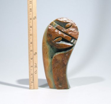 "Together" Serpentine Stone Sculpture Hand Carved in Zimbabwe by Abel. M