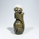 "Pregnant Woman" Serpentine Shona Stone Sculpture by Cuth Hand made~ Zimbabwe!
