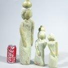 "Mother & Daughters" Shona Stone Sculpture / Art Hand Carved in Zimbabwe.