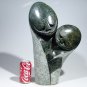 "Mother and Child" Serpentine Shona Stone Sculpture Hand Carved by Cuth Zimbabwe