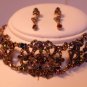 MULTI COLORED RED PURPLE AND GREEN Crystal choker