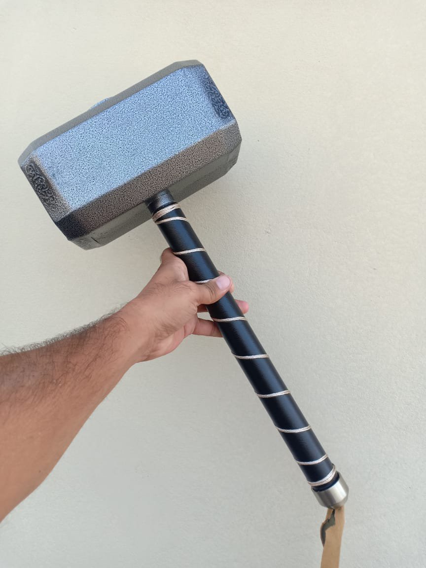 Marvel's Avengers Thor Hammer Replica Prop Mjolnir Resin Base Cosplay (Full Matel)
