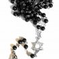 Jewish Rosary Beads Star Of David & Hamsa Black Beads