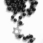 Jewish Rosary Black Bead 2 Star Of Davids item