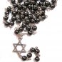 Jewish Rosary Hematite Bead 2 Star Of David