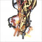Catholic Rosaries Mix Wooden Beads Lot Of 12