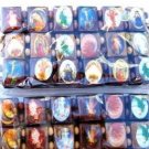 Catholic Wooden Saints Bracelets Lot Of 12