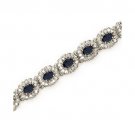 14KT WHITE GOLD DIAMOND AND SAPPHIRE