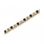.75CT DIAMOND AND SAPPHIRE BRACELET IN 14KT YELLOW GOLD
