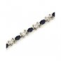 1CT DIAMOND AND SAPPHIRE BRACELET IN 14 KT WHITE GOLD