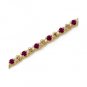 .75CT DIAMOND AND RUBY BRACELET IN 14 KT YELLOW GOLD SETTING