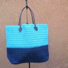Navy & Sky Blue Straw Shopper Beach Gym Tote Bag Handbag Purse Big Large New Navy & Sky Blue Straw Shopper Beach Gym Tote Bag Handbag Purse Big Large New