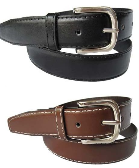 Men's Black or Brown Dress Belt Genuine Leather Mens