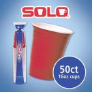 50 Red SOLO Cup 16 OZ Plastic Party Beer Cups Drink Soda Cold Lot Of 50 cater