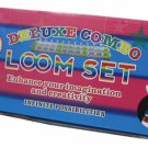DELUXE COMBO LOOM KIT WITH 50 S CLIPS & 1200 COLORED BANDS Rainbow Tie Dye Charm