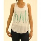 Green Ferns Tank Top T Shirt Print Casual Light Weight S/M M/L Tee Women's New Green Ferns Tank Top T Shirt Print Casual Light Weight S/M M/L Tee Women's New