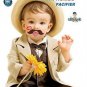 BabyStache Kissable Baby Pacifier ROMEO Brown Child Infant Shower Gift