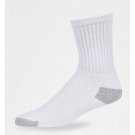4 Pairs Knocker Crew Length Full Cushioned Sports Socks Athletic Sox White