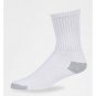 4 Pairs Knocker Crew Length Full Cushioned Sports Socks Athletic Sox White