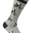 The Racer Bicycle  Bike Cycle FineFit Mens Fun Novelty Socks Dress SOX Sz 10-13