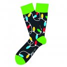 Lotsa Lights Christmas Holiday Fun Novelty Socks Two Left Feet  Dress SOX Casual