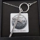 Swarovski Crystals Cross Toggle Collar Necklace Pendant Genuine Long 18 Inch