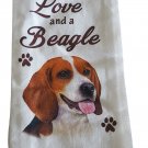 Kitchen Dish Towel Beagle Dog Theme All You Need Is Love & A BEAGLE Cotton Pet Kitchen Dish Towel Beagle Dog Theme All You Need Is Love & A BEAGLE Cotton Pet