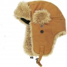 Unisex Khaki Canvas Trapper Hat Faux Fur Warm Winter Aviator Bomber Hunting Cold Unisex Khaki Canvas Trapper Hat Faux Fur Warm Winter Aviator Bomber Hunting Cold