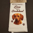 Dachshund Kitchen Dish Towel Dog Red Doxie All You Need Is Love Pet Cotton 18x26 Dachshund Kitchen Dish Towel Dog Red Doxie All You Need Is Love Pet Cotton 18x26