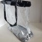 Large Clear Black Shopper Beach Gym Tote Bag Security Stadium Handbag Purse